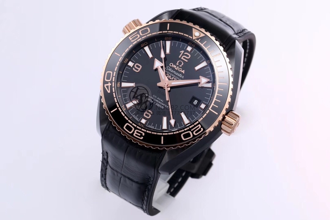 VS Factory Omega Deep Sea King Rose Gold Seamaster 600 GMT Replika Saat Gerçek Çekim İncelemesi — 3. fotoğraf