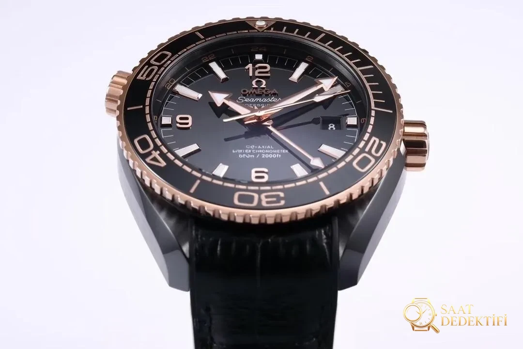 VS Factory Omega Deep Sea King Rose Gold Seamaster 600 GMT Replika Saat Gerçek Çekim İncelemesi - Makro Kadran ve İndeks İşçiliği
