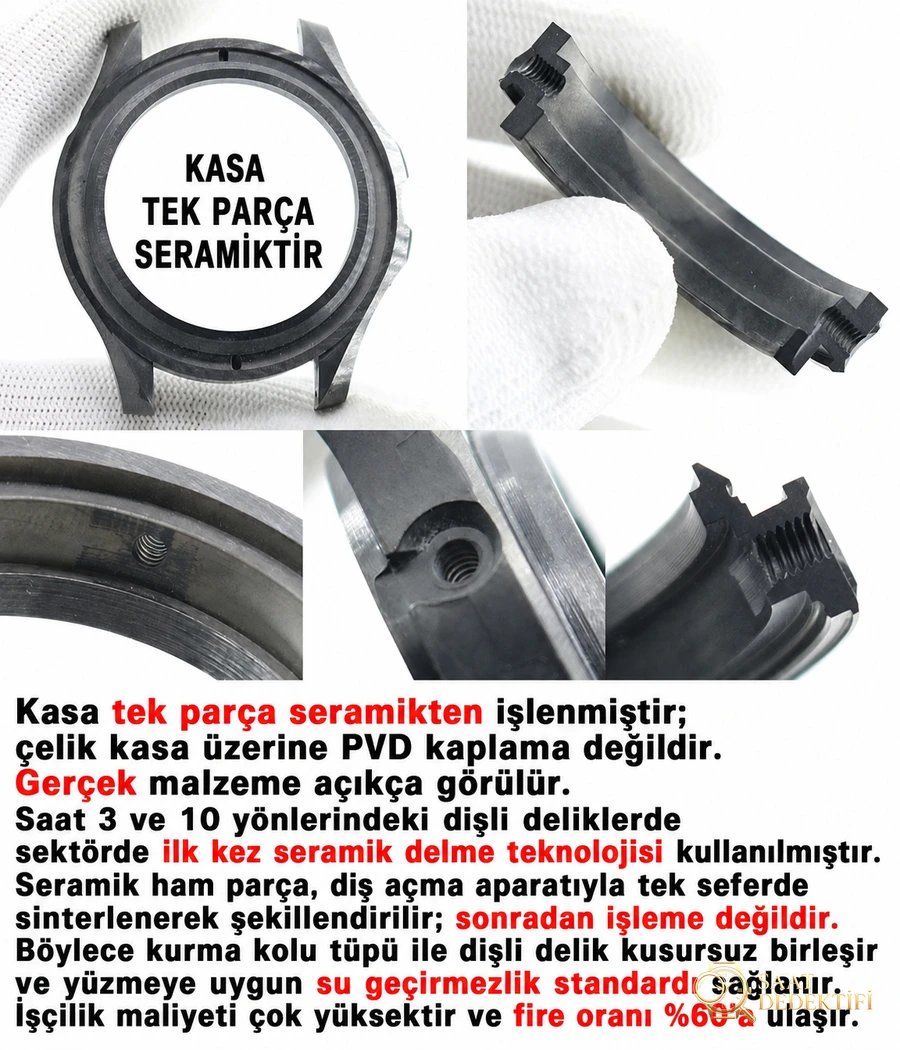VS Factory Omega gerçek-replika karşılaştırması - Seamaster 300 tam seramik siyah model - Bilekte Duruş ve Kasa Orantısı