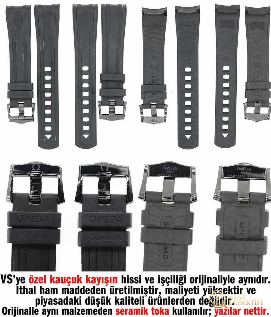 VS Factory Omega gerçek-replika karşılaştırması - Seamaster 300 tam seramik siyah model - Fosfor ve Super-LumiNova Gece Görünümü