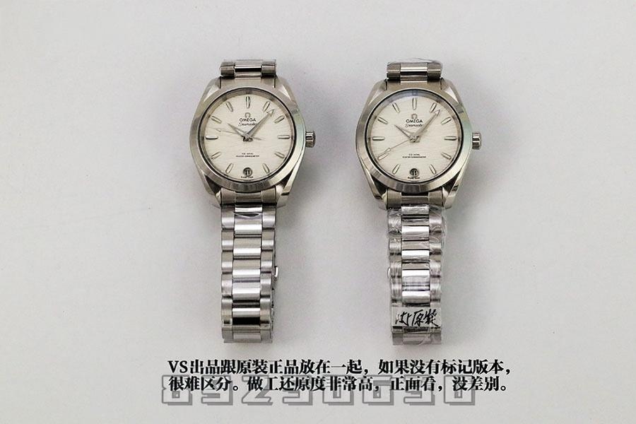 VS Factory Omega orijinalle karşılaştırma - Seamaster 150 kadın replika saat — 2. fotoğraf