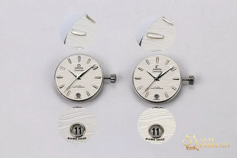 VS Factory Omega orijinalle karşılaştırma - Seamaster 150 kadın replika saat - Bilezik, Toka ve Klips Mekanizması