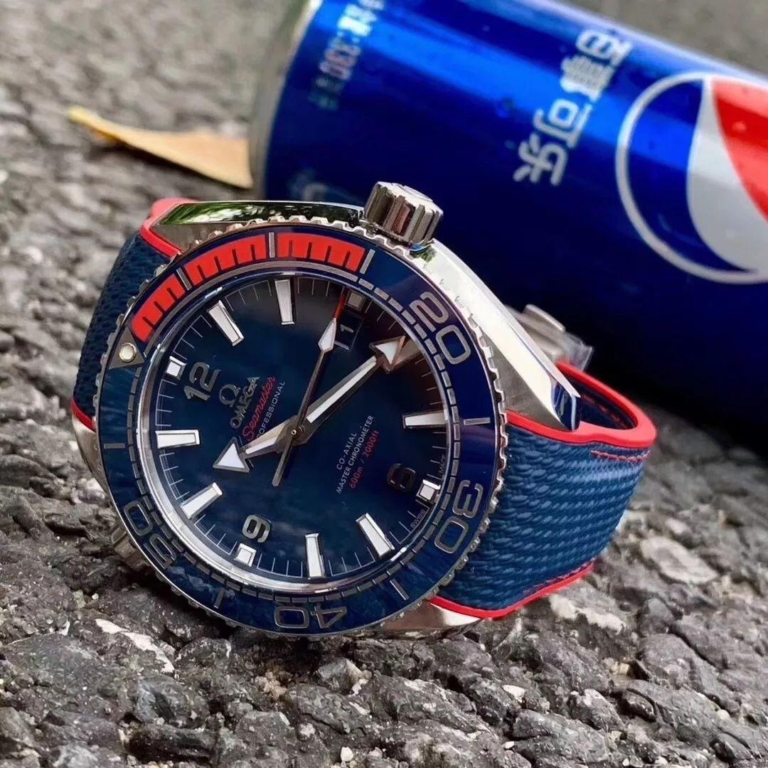 VS Factory Omega Pepsi bezelli Seamaster Planet Ocean 600 olimpiyat versiyonu 8900 mekanizmalı replika saat nasıl? — 3. fotoğraf