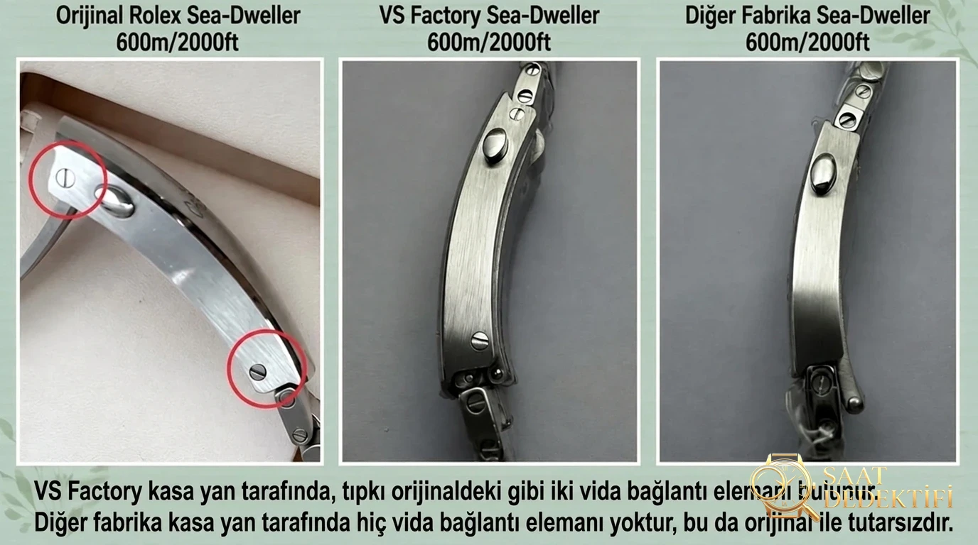 VS Factory Omega Planet Ocean 600M Chronograph: Vergleich von VSF- und minderwertigen Losen – Gehäuseboden und Uhrwerkdetails