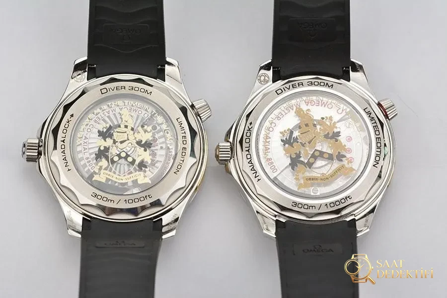 VS Factory Omega Replika Saat Piyasa Versiyonlarıyla Karşılaştırma - Seamaster 300 James Bond Limitli Sürüm - Kadran Detayı ve Bezel İşçiliği
