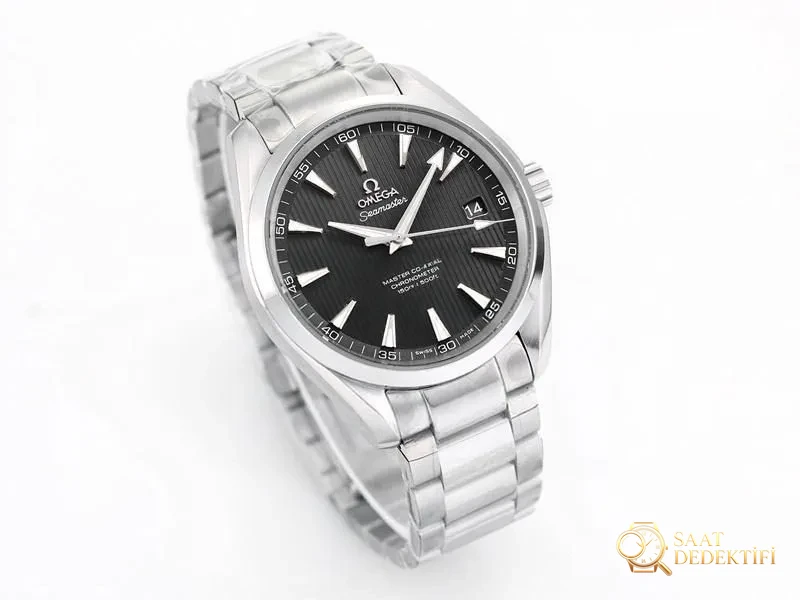 VS Factory Omega Seamaster 150 Dikey Tik Ağacı Siyah Kadran Replika Kol Saati - VS Saat - Kasa Profili ve Kurma Kolu İncelemesi