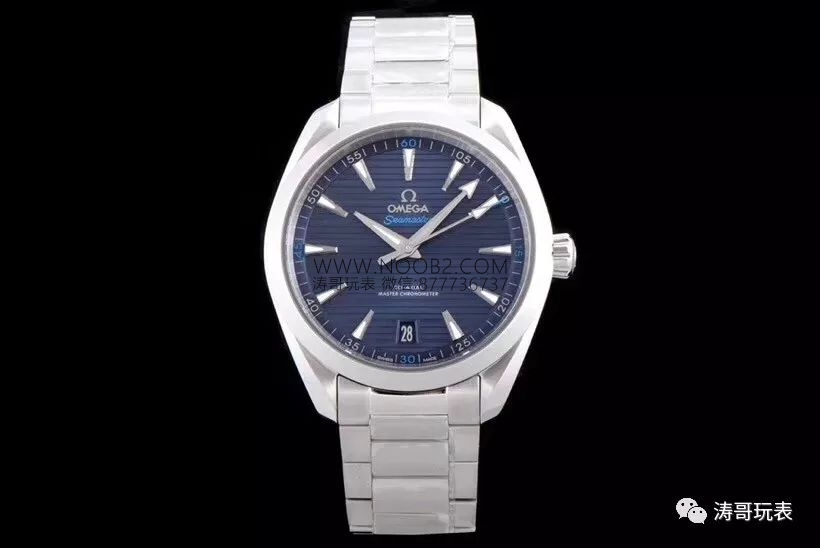 VS Factory Omega Seamaster 150 metre 220.12.41.21.06.00 serisi AQUA TERRA replika saat ile orijinal karşılaştırmalı inceleme — 2. fotoğraf