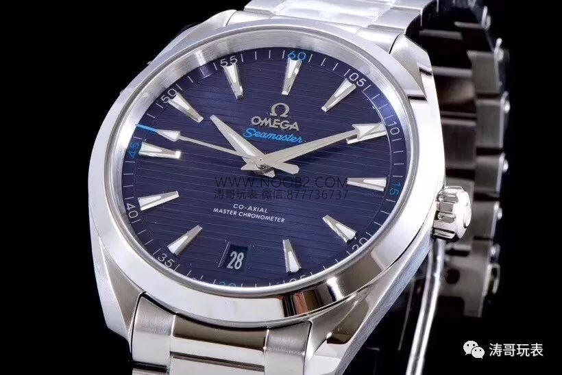 VS Factory Omega Seamaster 150 metre 220.12.41.21.06.00 serisi AQUA TERRA replika saat ile orijinal karşılaştırmalı inceleme — 3. fotoğraf