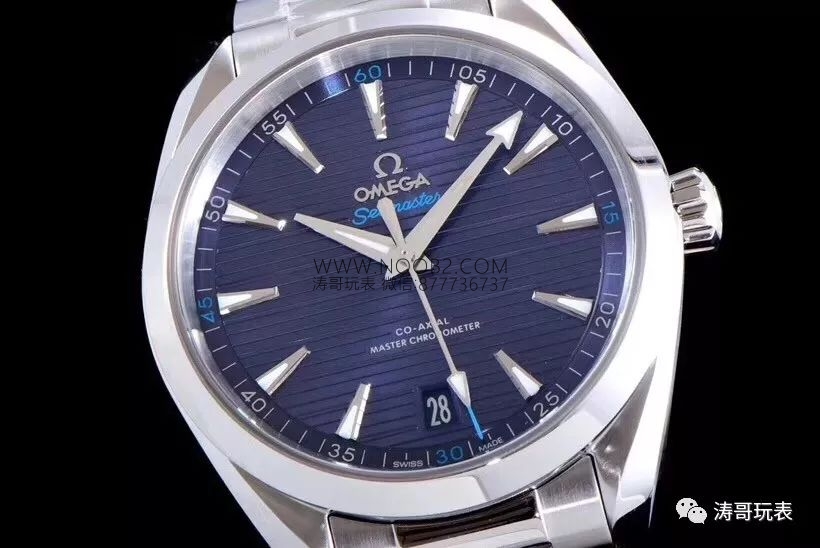 VS Factory Omega Seamaster 150 metre 220.12.41.21.06.00 serisi AQUA TERRA replika saat ile orijinal karşılaştırmalı inceleme — 4. fotoğraf