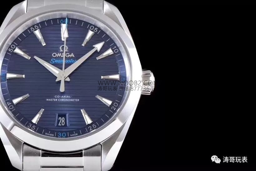 VS Factory Omega Seamaster 150 metre 220.12.41.21.06.00 serisi AQUA TERRA replika saat ile orijinal karşılaştırmalı inceleme — 7. fotoğraf