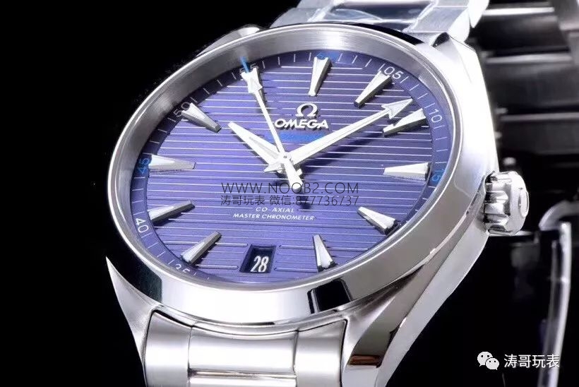 VS Factory Omega Seamaster 150 metre 220.12.41.21.06.00 serisi AQUA TERRA replika saat ile orijinal karşılaştırmalı inceleme — 8. fotoğraf