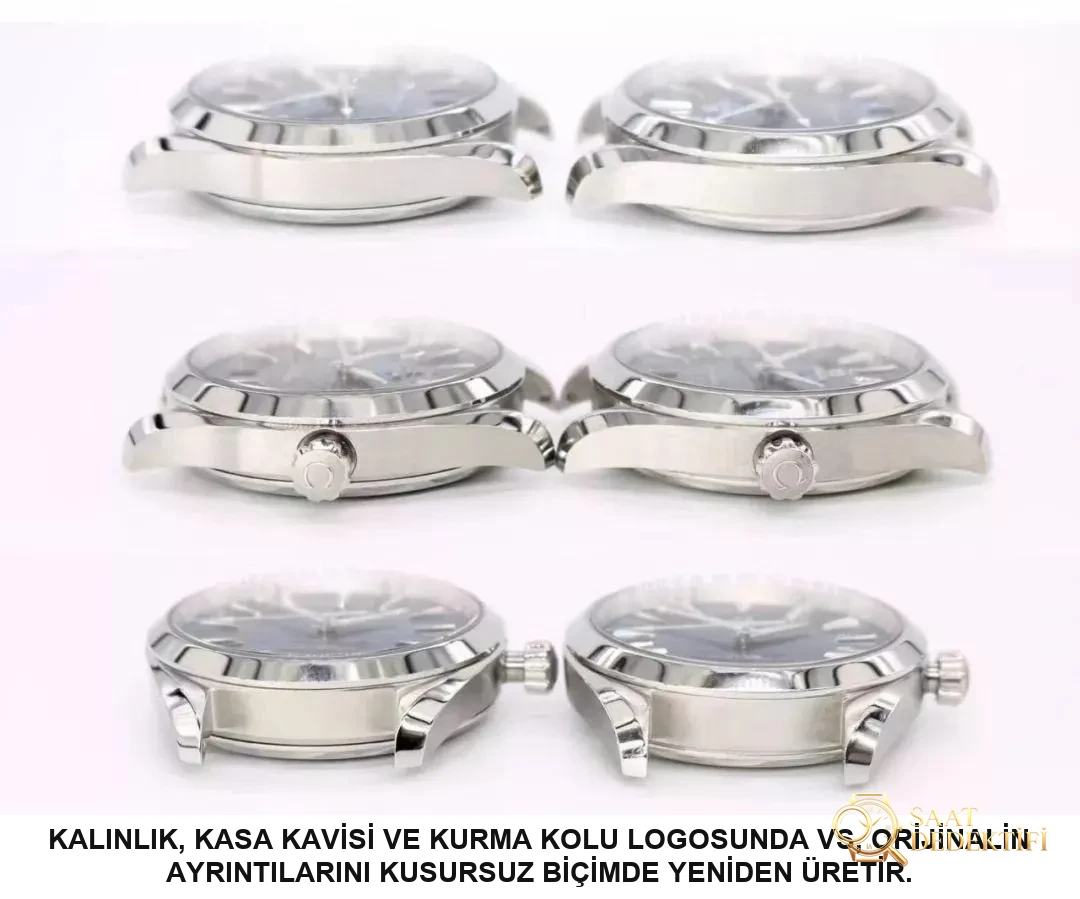 VS Factory Omega Seamaster 150 metre 220.12.41.21.06.00 serisi AQUA TERRA replika saat ile orijinal karşılaştırmalı inceleme - Tepe Koruması ve Ayar Fonksiyonu