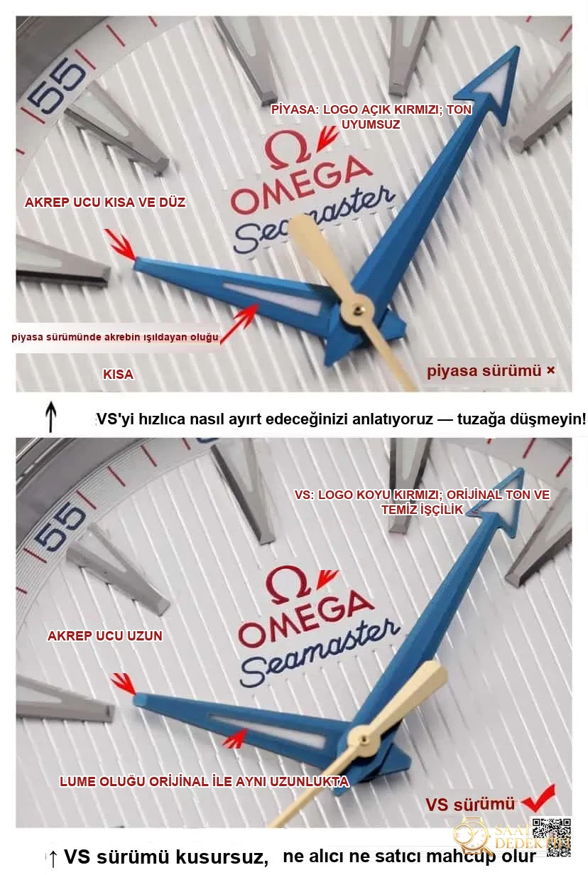 VS Factory Omega Seamaster 150 metre nasıl ayırt edilir? - Bilezik, Toka ve Klips Mekanizması