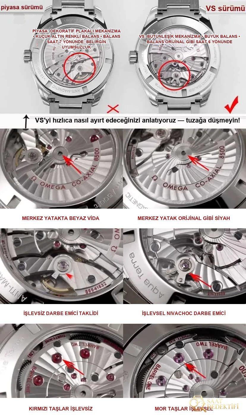 VS Factory Omega Seamaster 150 metre nasıl ayırt edilir? - Klips Kilidi ve Lazer Damgalar