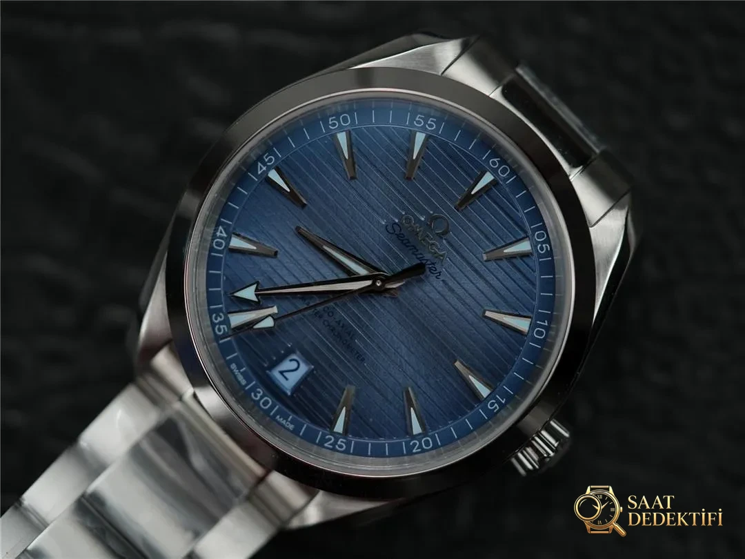 VS Factory Omega Seamaster 150 World Time, Seamaster 6000, SUMMER BLUE 75. Yıl Anma Serisi - Kadran Detayı ve Bezel İşçiliği