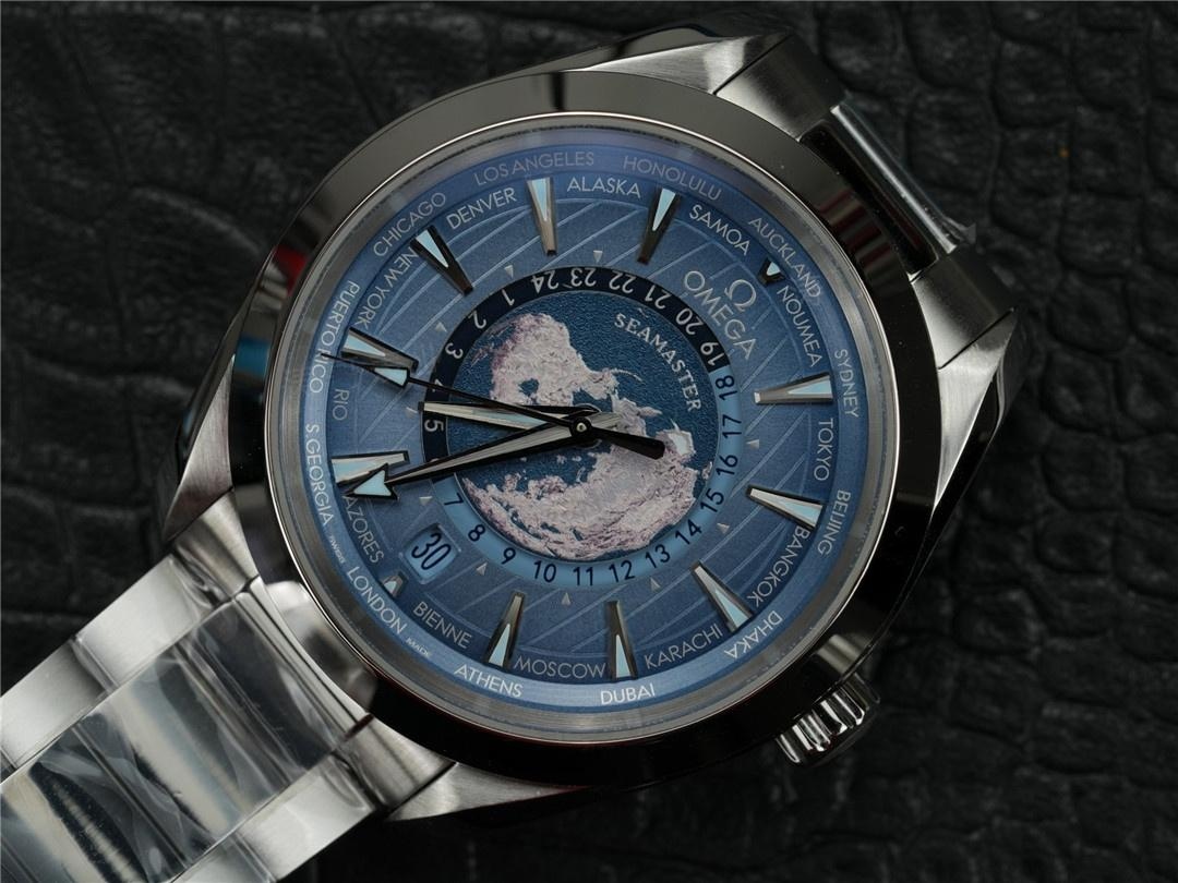 VS Factory Omega Seamaster 150 World Time, Seamaster 6000, SUMMER BLUE 75. Yıl Anma Serisi — 5. fotoğraf