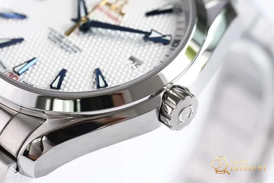VS Factory Omega Seamaster 150m Altın İğneli Kaptan Ryder Cup Modeli Saat İncelemesi - Makro Kadran ve İndeks İşçiliği