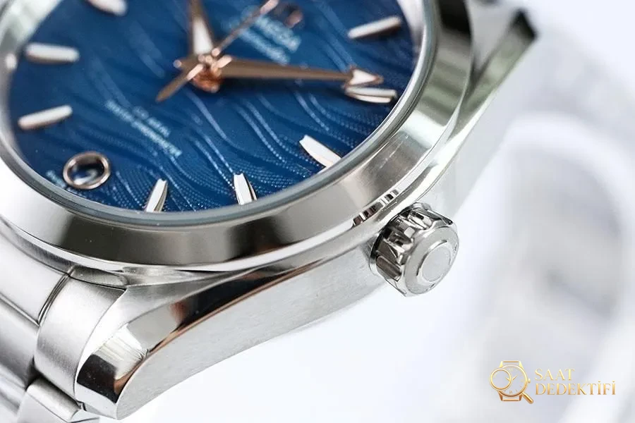VS Factory Omega Seamaster 150m dalga mavisi replika kol saati - 34 mm model - Makro Kadran ve İndeks İşçiliği