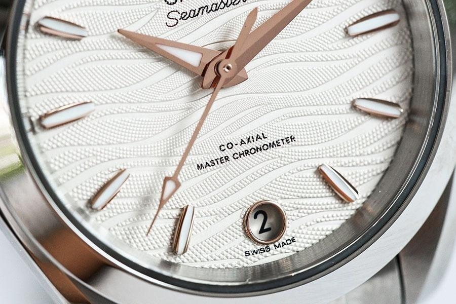 VS Factory Omega Seamaster 150M Dalga Rose Gold replika saat - 34 mm modeli — 4. fotoğraf