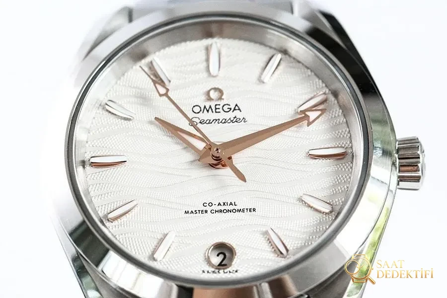 VS Factory Omega Seamaster 150M Dalga Rose Gold replika saat - 34 mm modeli - Bilezik, Toka ve Klips Mekanizması