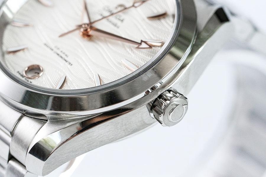 VS Factory Omega Seamaster 150M Dalga Rose Gold replika saat - 34 mm modeli — 6. fotoğraf