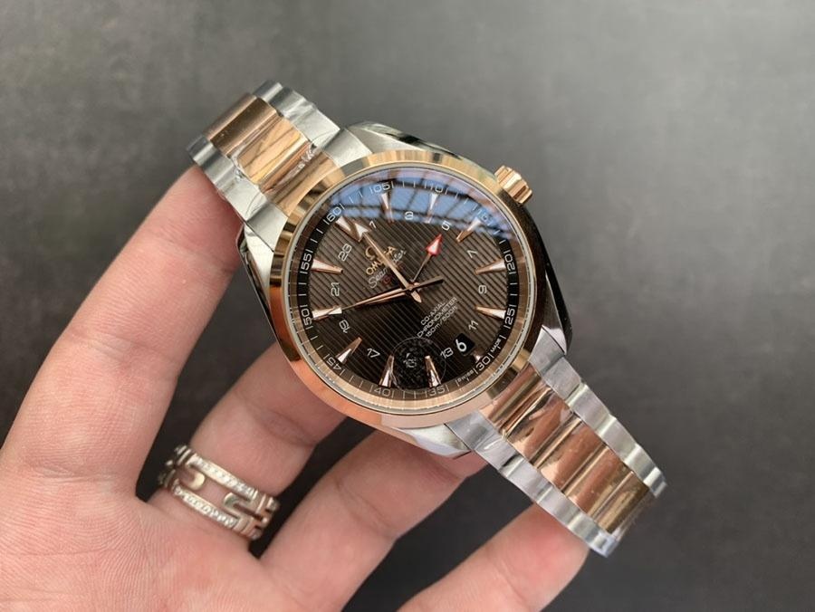 VS Factory Omega Seamaster 150m «GMT Kahve-Gri Kadran» replika kol saati - 231.20.43.22.06.003 — 2. fotoğraf