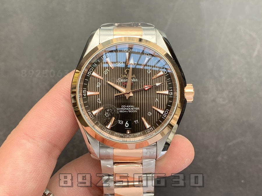 VS Factory Omega Seamaster 150m «GMT Kahve-Gri Kadran» replika kol saati - 231.20.43.22.06.003 — 4. fotoğraf