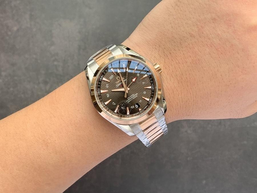 VS Factory Omega Seamaster 150m «GMT Kahve-Gri Kadran» replika kol saati - 231.20.43.22.06.003 — 9. fotoğraf