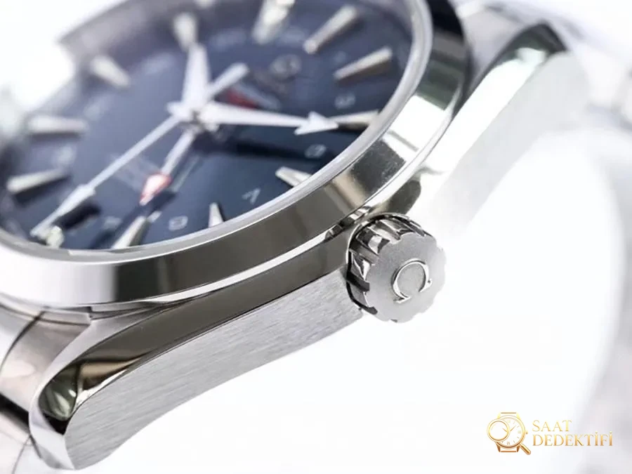 VS Factory Omega Seamaster 150M «GMT Mavi Kadran» replika kol saati - 231.10.43.22.03.001 - Makro Kadran ve İndeks İşçiliği