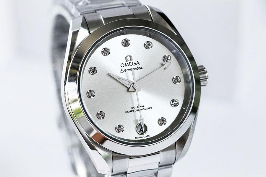 VS Factory Omega Seamaster 150m güneş desenli beyaz replika saat - 34 mm model — 2. fotoğraf
