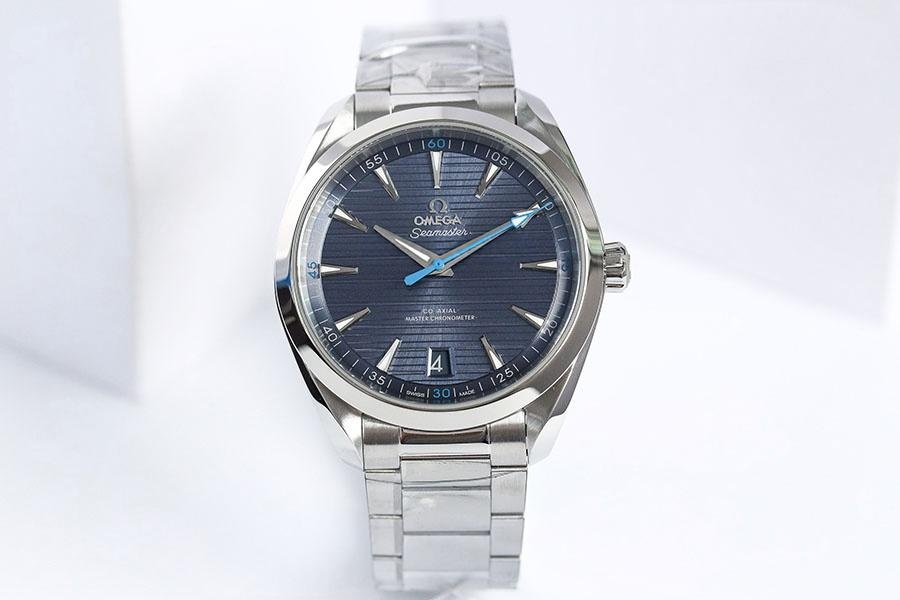VS Factory Omega Seamaster 150M teak açık mavi kadran, mavi akrep ve yelkovan modeli replika kol saati - VS saat — 2. fotoğraf