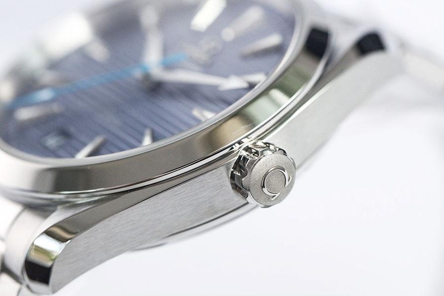 VS Factory Omega Seamaster 150M teak açık mavi kadran, mavi akrep ve yelkovan modeli replika kol saati - VS saat — 7. fotoğraf