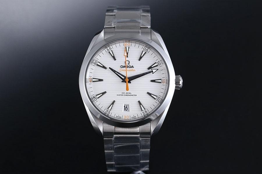 VS Factory Omega Seamaster 150M Teak Beyaz Kadran Turuncu Akrep-Yelkovan Replika Saat - VS Saat — 1. fotoğraf