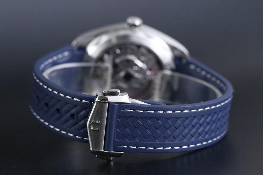 VS Factory Omega Seamaster 150M tik ağacı gri kadran mavi akrep-yelkovan replika kol saati-VS Saat — 8. fotoğraf