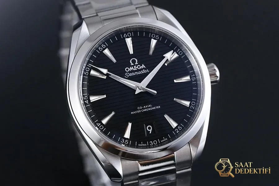 VS Factory Omega Seamaster 150M Teak Wood Black Dial Replica Wristwatch - VS Watch - Dial Detail and Bezel Workmanship