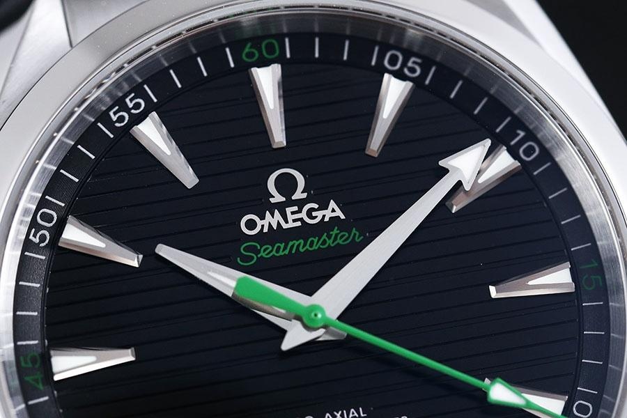 VS Factory Omega Seamaster 150M tik ağacı siyah kadran yeşil akrep-yelkovan replika kol saati - VS saat — 3. fotoğraf