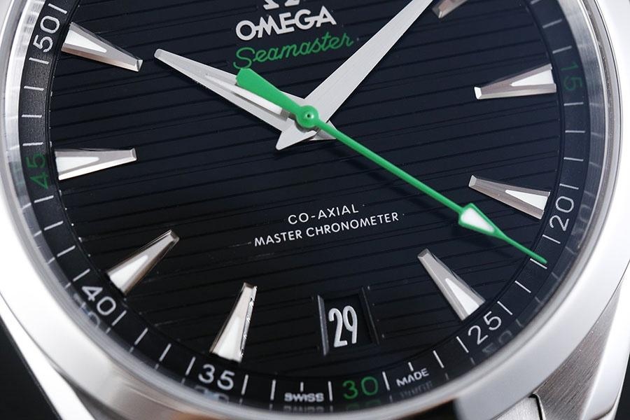 VS Factory Omega Seamaster 150M tik ağacı siyah kadran yeşil akrep-yelkovan replika kol saati - VS saat — 4. fotoğraf