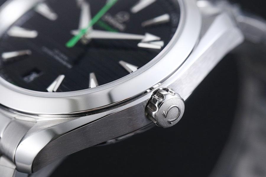 VS Factory Omega Seamaster 150M tik ağacı siyah kadran yeşil akrep-yelkovan replika kol saati - VS saat — 6. fotoğraf