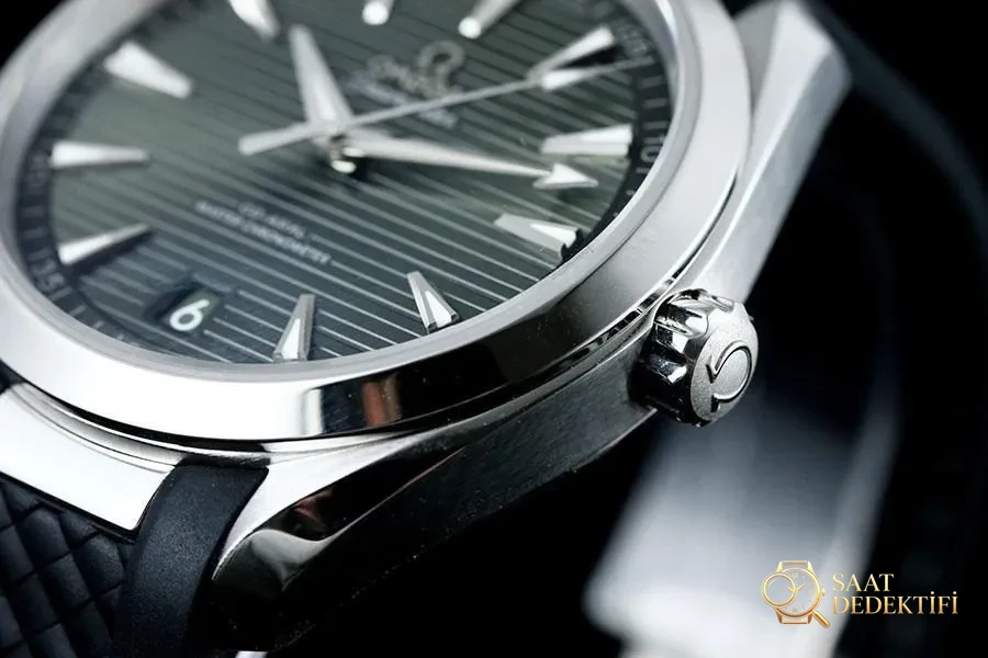 VS Factory Omega Seamaster 150M tik ağacı yeşili kadranlı replika kol saati - VS saat - Bilezik, Toka ve Klips Mekanizması