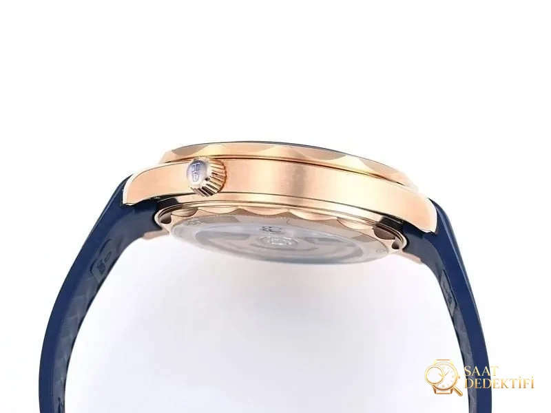 VS Factory Omega Seamaster 300 metre «rose gold mavi» replika kol saati - VS saat - Makro Kadran ve İndeks İşçiliği
