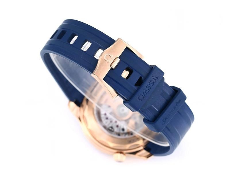 VS Factory Omega Seamaster 300 metre «rose gold mavi» replika kol saati - VS saat — 8. fotoğraf