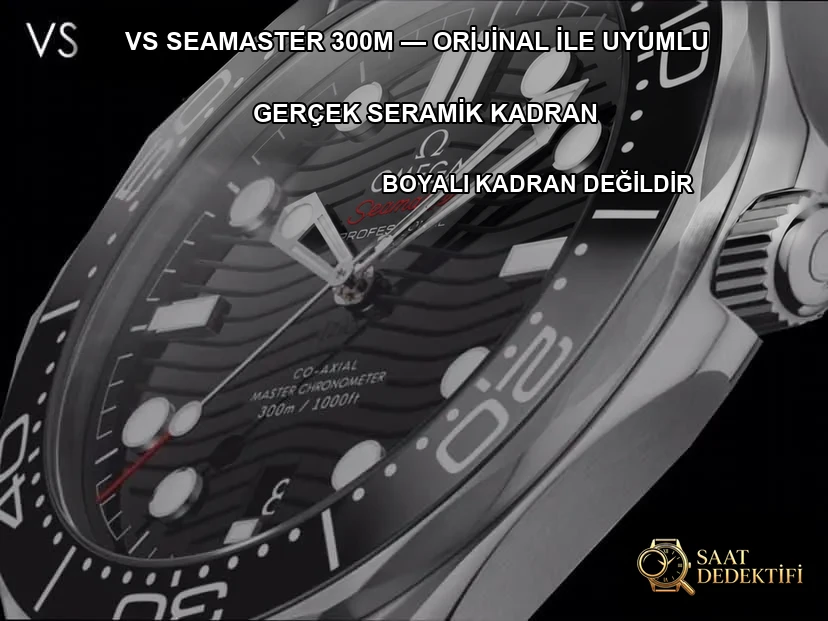 VS Factory Omega Seamaster 300 Siyah Kadran Nasıl Ayırt Edilir - Kadran Detayı ve Bezel İşçiliği