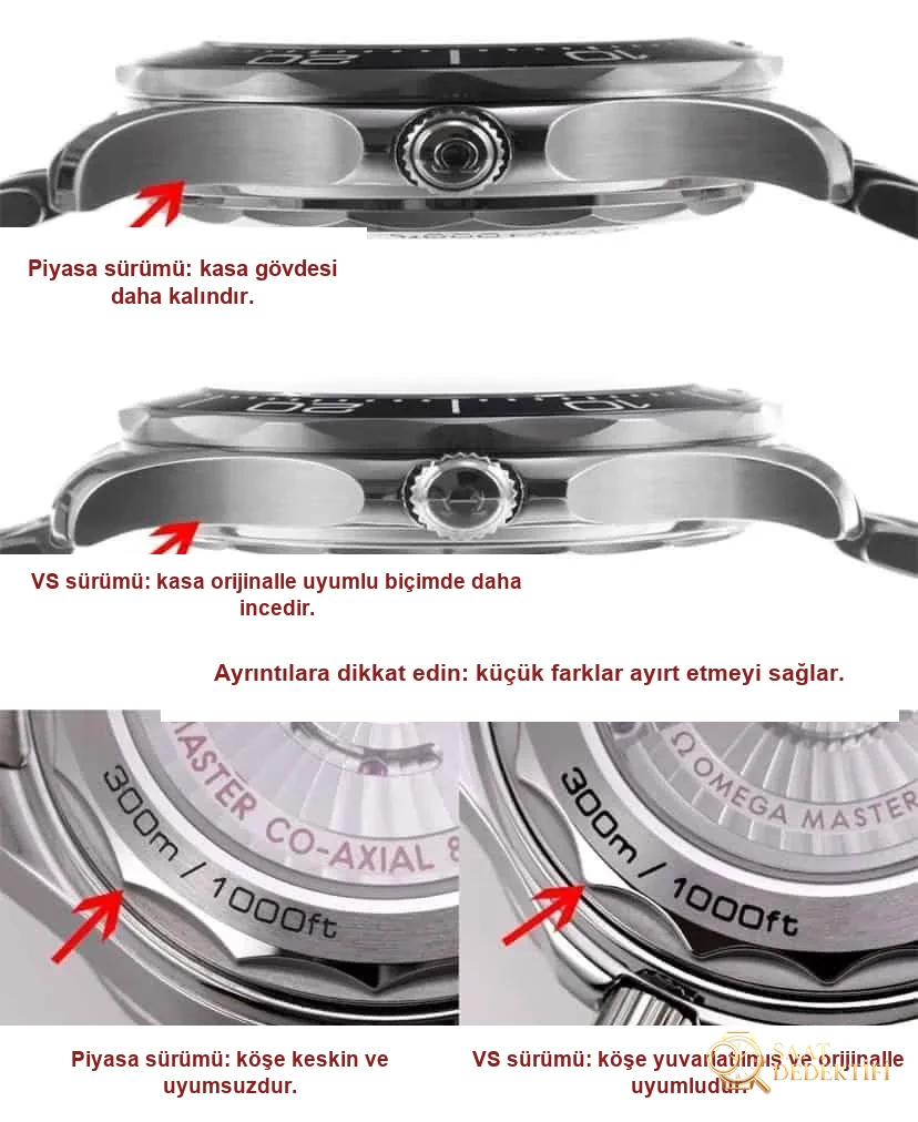 VS Factory Omega Seamaster 300 Siyah Kadran Nasıl Ayırt Edilir - Fosfor ve Super-LumiNova Gece Görünümü