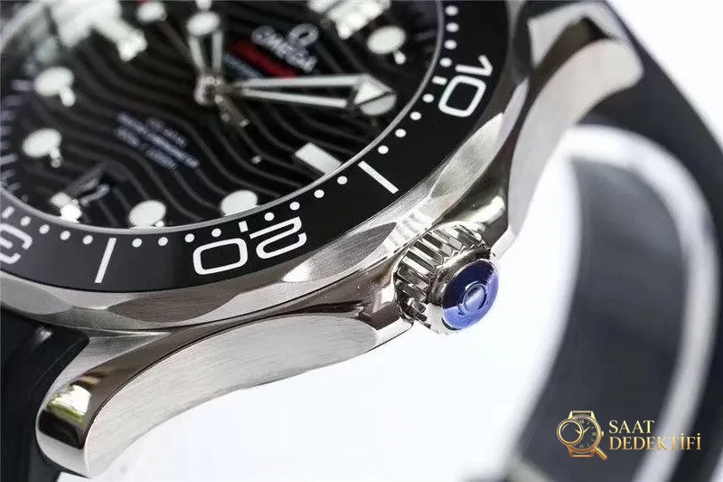 VS Factory Omega Seamaster 300 siyah seramik kadranlı saat incelemesi - Makro Kadran ve İndeks İşçiliği
