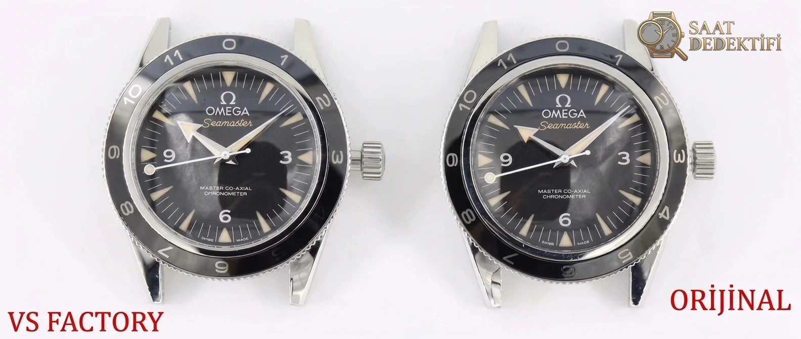 VS Factory Omega Seamaster 300 Spectre 007 Orijinal Karşılaştırması - Makro Laboratuvar ve Detay İncelemesi