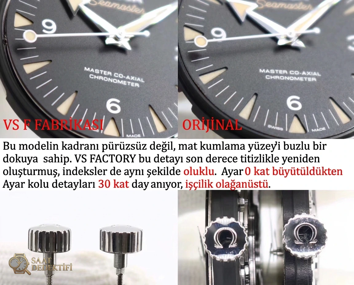 VS Factory Omega Seamaster 300 Spectre 007 Orijinal Karşılaştırması - Makro Laboratuvar ve Detay İncelemesi