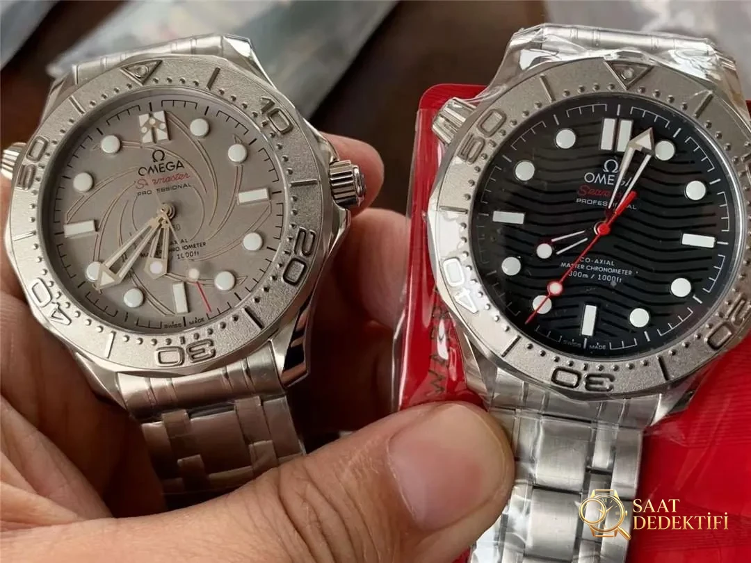 VS Factory Omega Seamaster 300M 007 beyaz altın modelin işçiliği nasıl? - Kadran Detayı ve Bezel İşçiliği