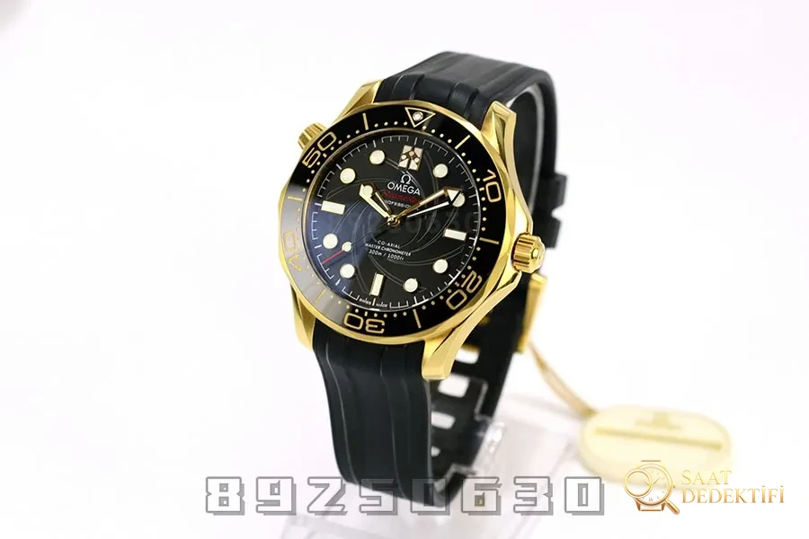 VS Factory Omega Seamaster 300M «007 Limited Edition» Replika Saat - 210.62.42.20.01.001 - Kadran Detayı ve Bezel İşçiliği