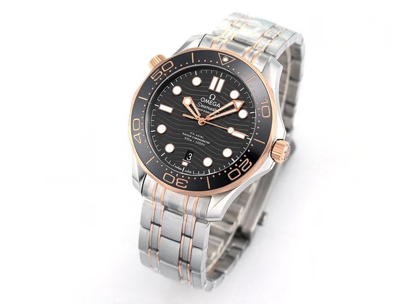 VS Factory Omega Seamaster 300M «Gül Altın Siyah Model» Replika Saat - VS Saat — 2. fotoğraf