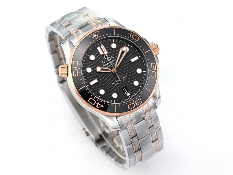 VS Factory Omega Seamaster 300M «Gül Altın Siyah Model» Replika Saat - VS Saat — 3. fotoğraf